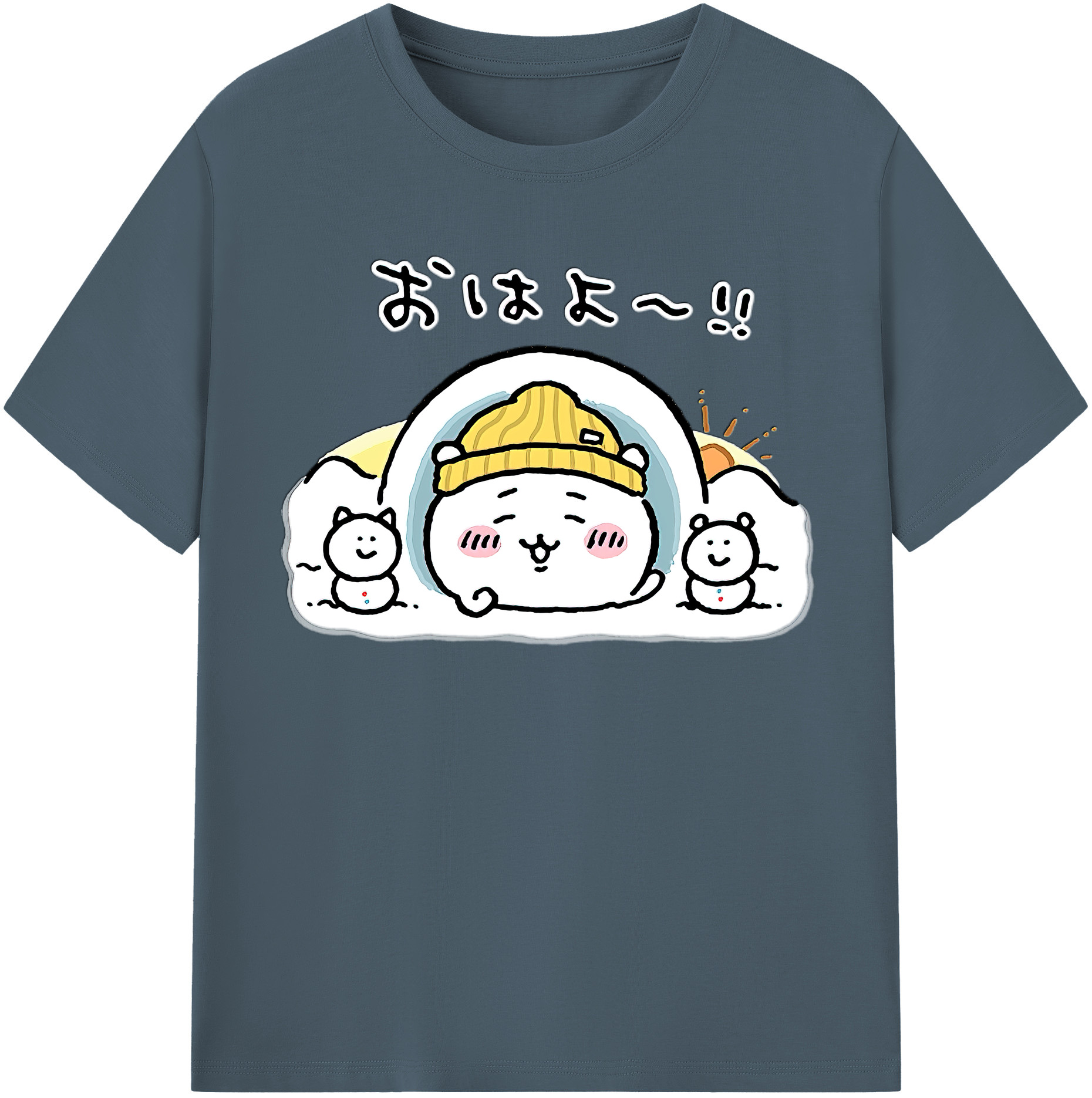 （画像用） ちいかわ ちいかわ Chii-kawa chiikawa 綿100％半袖Tシャツ（フロントプリント）